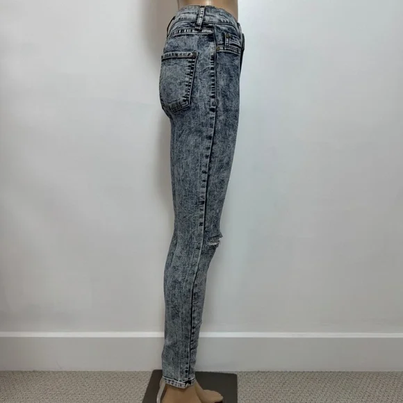 Pistola Acid Wash Skinny Jeans High Rise Distressed Size 26 - Picture 5 of 14